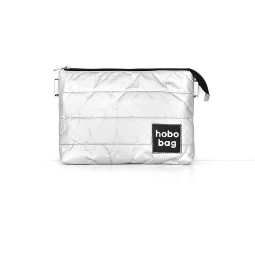 Сумка кросс-боди Glow / hobo bag / серебристая / тайвек / tyvek