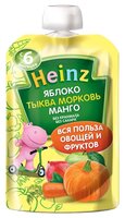 Пюре Heinz яблоко, тыква, морковь, манго (с 6 месяцев) 90 г, 12 шт