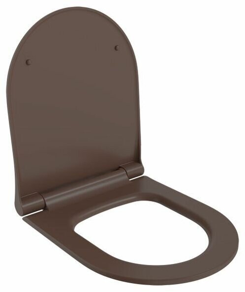 фото Сиденье для унитаза Ambassador Nord 132T20601S тонкое, коричневое матовое