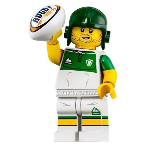 Минифигурка Лего 71025-13 : серия COLLECTABLE MINIFIGURES Lego 19 series ; Rugby Player (Игрок в регби)