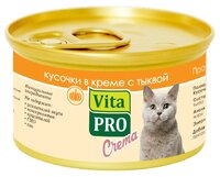 Корм для кошек Vita PRO (0.085 кг) 24 шт. Crema Кусочки в креме с тыквой 0.085 кг 24