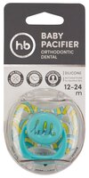 Пустышка силиконовая ортодонтическая Happy Baby Baby Pacifier 12-24 (1 шт) красный