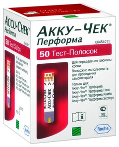 Accu-Chek тест-полоски Performa, 50 шт.