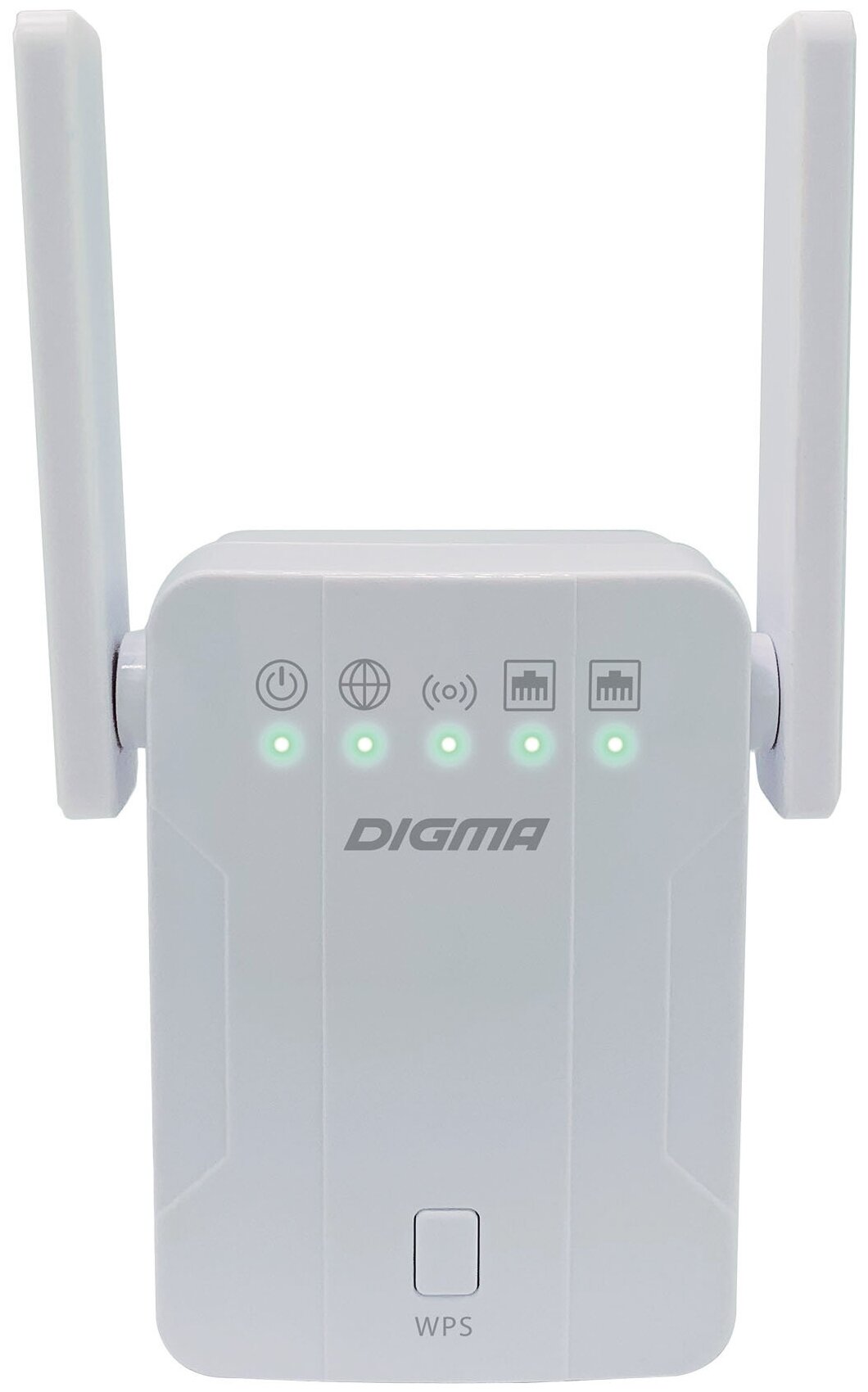 Повторитель беспроводного сигнала Digma D-WR300, белый