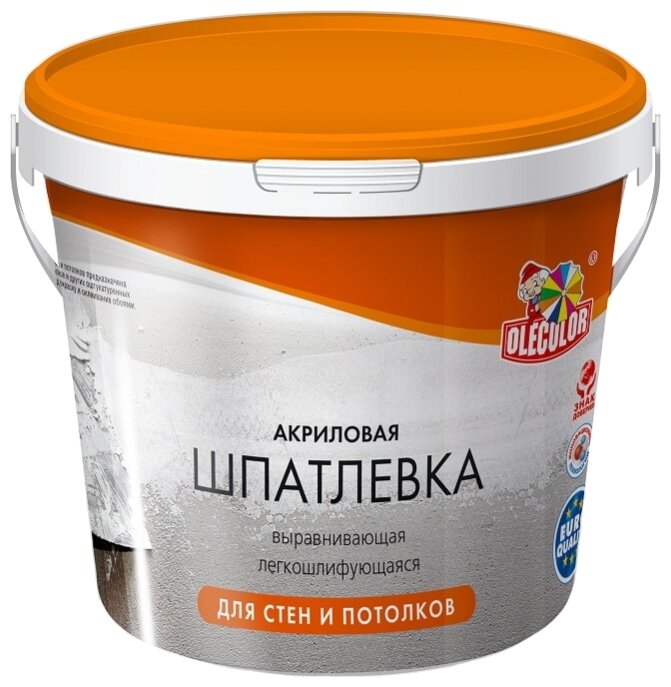 Акриловая шпатлевка для стен и потолков OLECOLOR 3.5 кг 4300000137 - фотография № 1