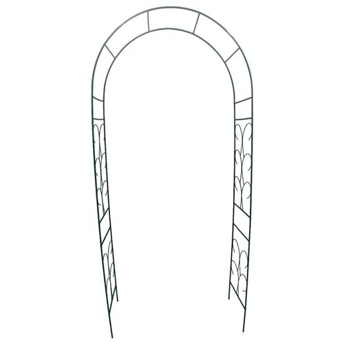 Арка садовая металлическая для растений (для сада) Ива разборная зелёная, 240х110х40см, труба d=10