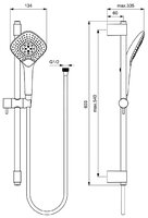 Душевой набор (гарнитур) Ideal STANDARD Idealrain Evo Jet Diamond XL3 B1762AA