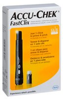 Accu-Chek прокалыватель Fastclix черный 1 шт.