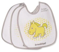 Canpol Babies Набор нагрудников Cotton terry bibs 3 pcs, 3 шт , расцветка: голубой