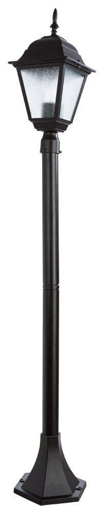 Arte Lamp Уличный светильник Bremen A1016PA-1BK, E27, 60 Вт, цвет арматуры: черный, цвет плафона бесцветный