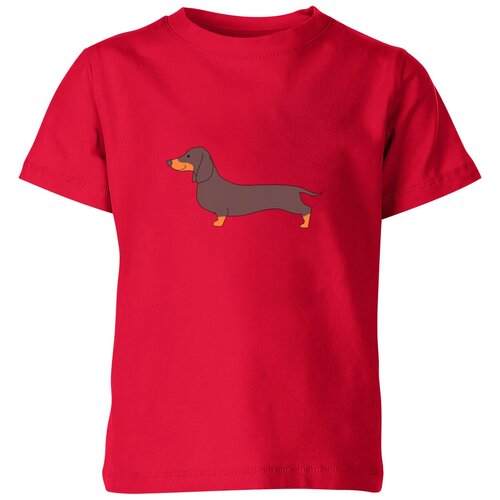 Футболка Us Basic, размер 6, красный детская футболка такса мультяшная собака коричневый 152 красный