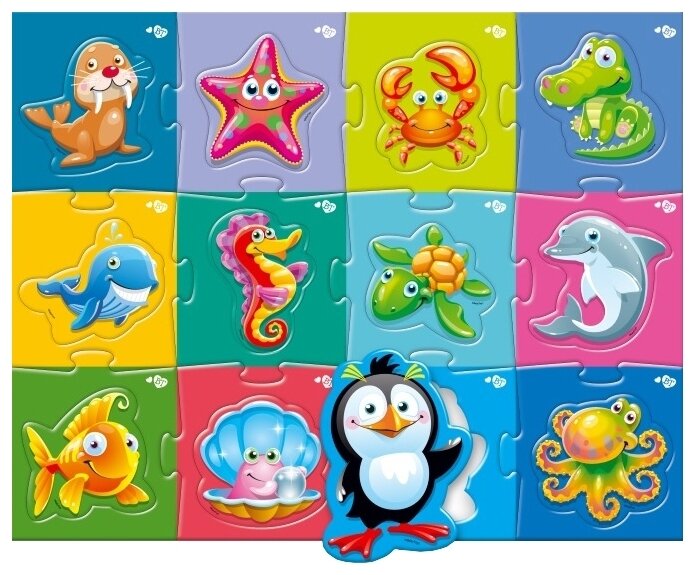 BABY TOYS TD02511 Пазлы MAXI "Водный мир", (24 эл.) Десятое королевство - фото №3