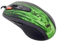 Мышь A4Tech XL-750BK Green Fire Black-Green USB