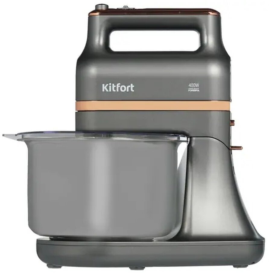 Миксер KITFORT , с чашей, серый - фото №16