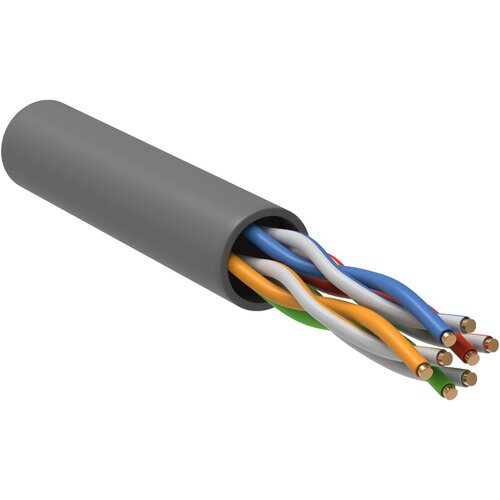 кабель витая пара u utp кат 5 4х2х24awg solid cca pvc сер м generica bc1 c504 111 305 g Кабель информационный ITK Generica BC1-C504-111-305-G кат.5 U/UTP не экранированный 4X2X24AWG PVC внутренний 305м серый