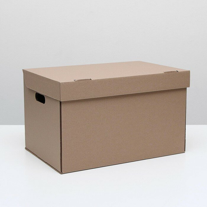 Коробка для хранения, бурая, 48 х 32,5 х 29,5 см - фотография № 1