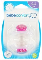 Пустышка силиконовая ортодонтическая Bebe confort Natural Physio 0-6 м (2 шт) разноцветный