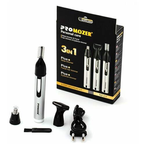 Триммер 3 в 1 ProMozer MZ-211 для носа ушей бороды и волос 110000₽
