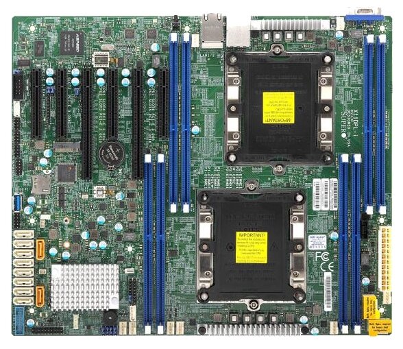 Серверная материнская плата SuperMicro MBD X11dpl i Bulk, 2 x P (lga 3647), 8 Dimm slots, Intel C621 .