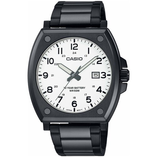 Наручные часы CASIO Collection Casio MTP-E715D-7A, черный, белый casio men s enticer analog watch mtp 1381d 7a 47 mm silver