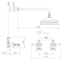 Верхний душ la Torre Imperial 15750 Soff Kit