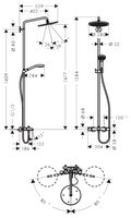 Душевая стойка Hansgrohe Croma Select 280 Air 1jet Showerpipe 26792000