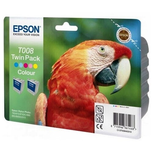 Картридж Epson C13T00840310, 220 стр, многоцветный epson принтер stylus photo l130 c11ce58502