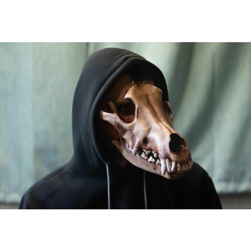 фото Карнавальная маска-череп волка, страшная маска волка нет бренда