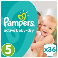 Pampers подгузники Active Baby-Dry 5 (11-18 кг) 36 шт.