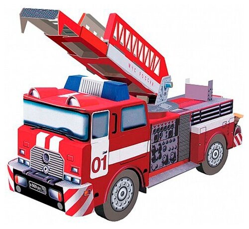 Сборная модель Умная Бумага Пожарная машина (069)