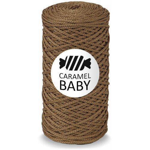 Шнур полиэфирный Caramel Baby 2мм, Цвет: Кейк, 200м/150г, шнур для вязания карамель бэби