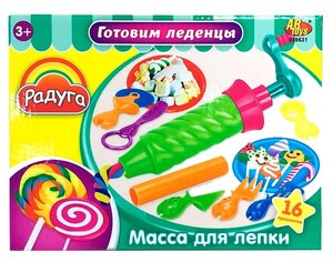 Пластилин ABtoys Радуга Готовим леденцы 16 предметов (089631) 4 цв.