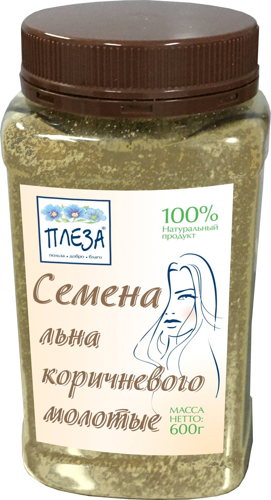 Семена молотые коричневого льна 600 г