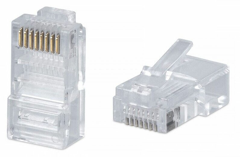 Коннектор WRline (WR-8P8C-C5E) UTP кат.5E RJ45 прозрачный (упак:100шт)