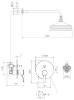 Верхний душ la Torre Nobel 22050 R SOF KIT