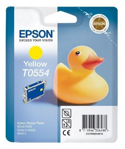 Картридж струйный Epson C13T05544010 желтый для Epson RX520/R240 C13T05544010