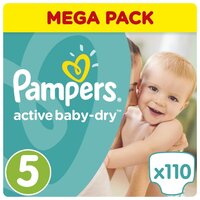 Pampers подгузники Active Baby-Dry 5 (11-18 кг) 110 шт.