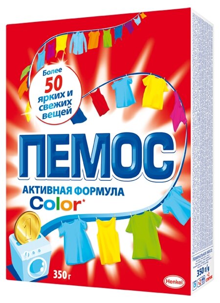 Стиральный порошок Пемос Color 0.35 кг картонная пачка