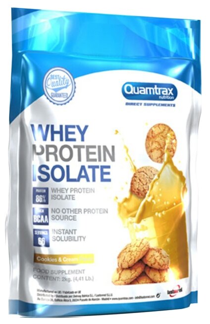 Quamtrax Nutrition Direct Whey Protein Isolate, 2000 г, вкус: печенье-крем