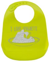 Happy Baby Нагрудник Expert Silicone baby bib, 1 шт , расцветка: white