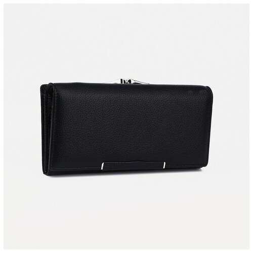 фото Кошелек one day, на магните, 5 отделений для банкнот, черный