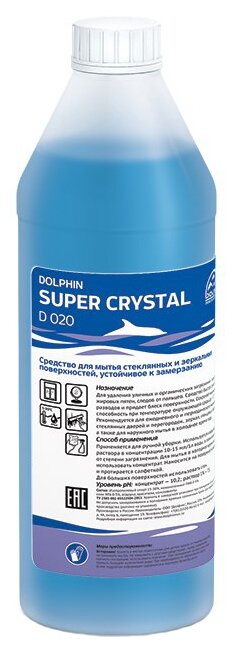 Профхим д/стекл-зеркал поверхн,устойч-замарз Dolphin/Super Crystal(D020),1л