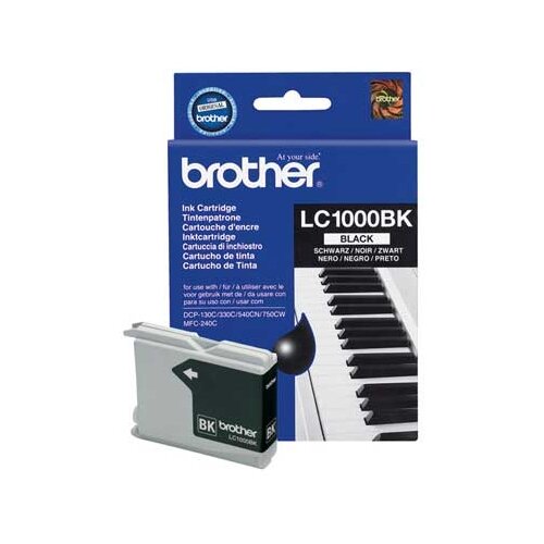 Картридж Brother LC-1000BK, 500 стр, черный yc compatible for brother lc1000 ink lc970 dcp 130c 135c 260c 330c 350c 540cn 560cn 750cw 770cw mfc 235c 240c 440cn 465cn 5460cn