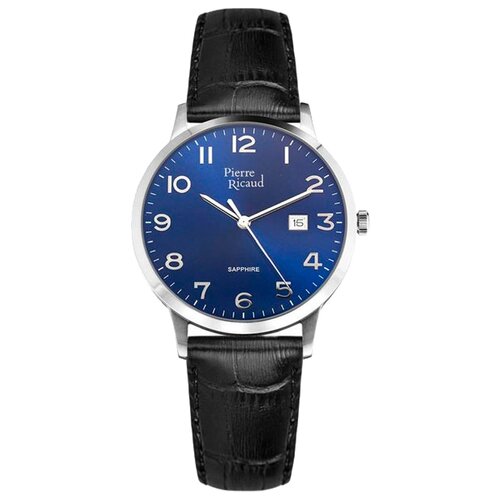 PIERRE RICAUD P91022.5225Q классические мужские часы с сапфировым стеклом и окном даты