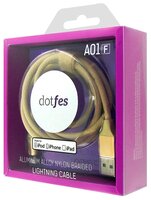 Кабель Dotfes USB - Lightning MFI (A01F) 1 м gold