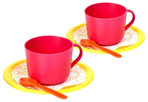 Набор посуды Росигрушка Малиновый чай 9413 красный/желтый