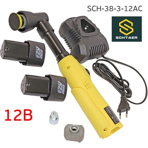 Полировальная машинка 12V20Ah эксцентрик 3 и 12 мм с аккумулятором SCHTAER SCH-38-312AC 16400₽