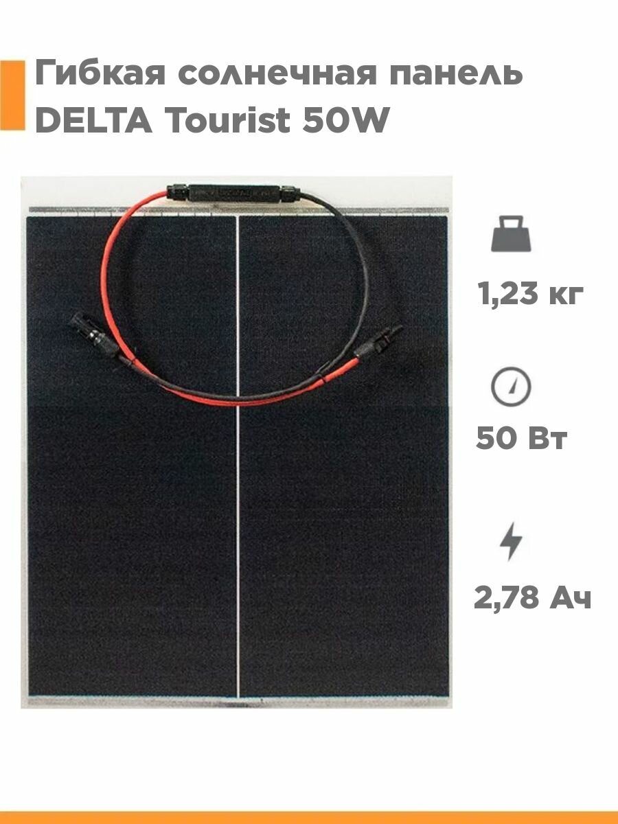 Гибкая солнечная панель DELTA Tourist 50Вт электростанция