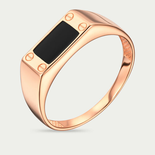 фото Кольцо gold center, красное золото, 585 проба, эмаль, размер 19