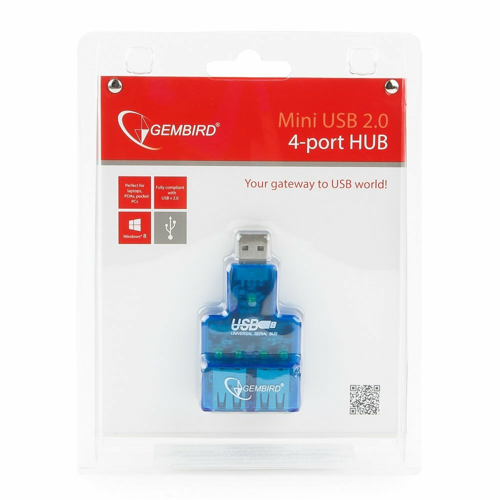 USB-концентратор Gembird UHB-CN224 разъемов: 4